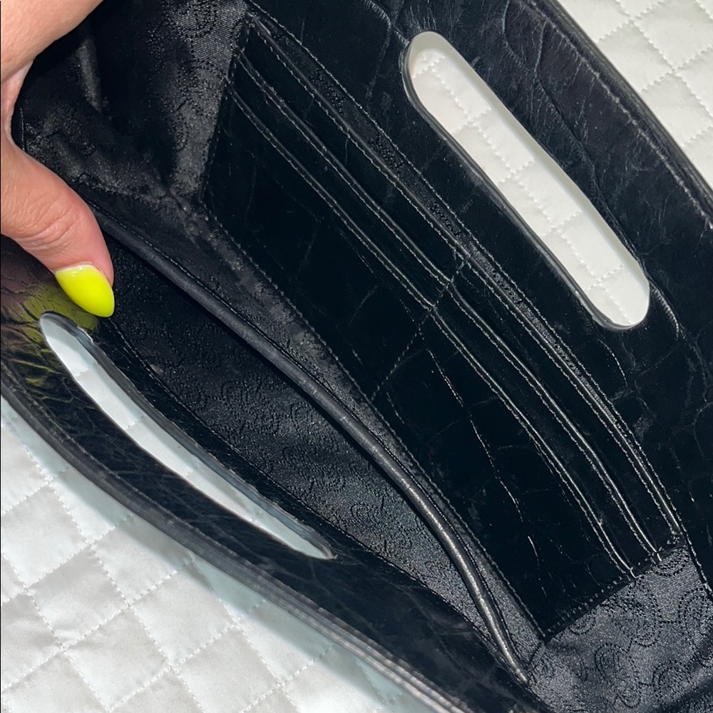 Michael Kors Black Croc-Patterned Clutch - Picture 6 of 7